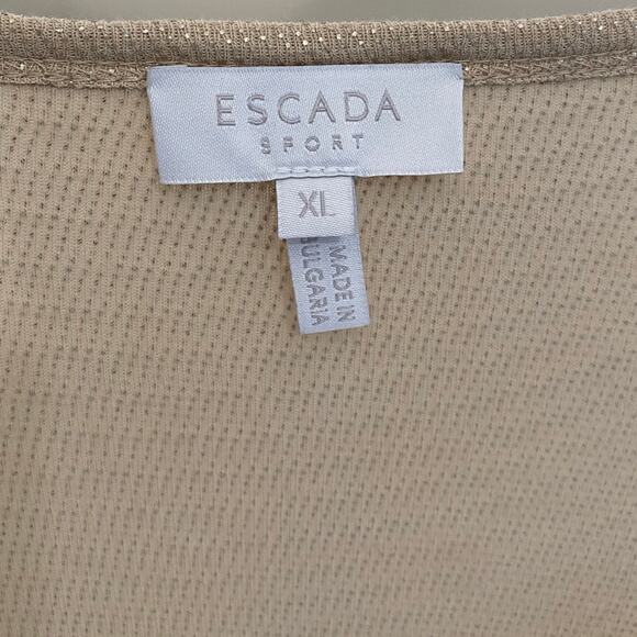 Escada Sport V-Neck top Champaign size XL - Picture 2 of 6